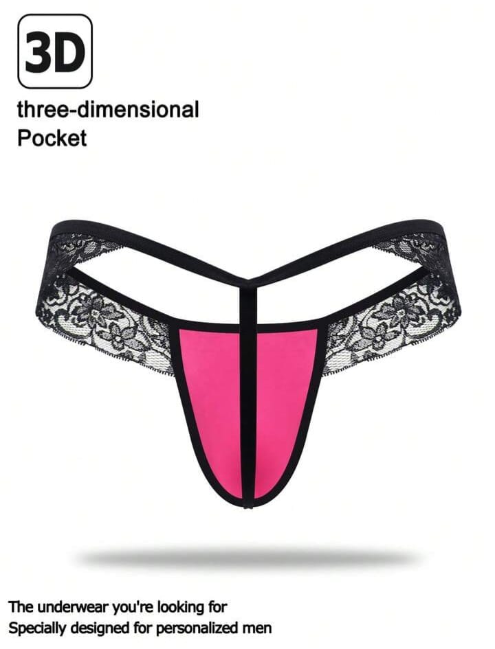 Rose Noir Lace Thong